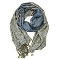thumbnail image 1 of Luxurious Double Layered Jacquard Big Paisley Pashmina Shawl Wrap Scarf, 1 of 7
