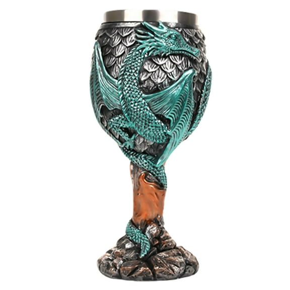 Luxurious Dragon Sculpted Stemwares, Unique Resin Wine Glass Wine Cup for Sophisticated Tastes