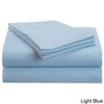 thumbnail image 1 of Luxurious Egyptian Cotton Sateen Weave 600-Thread Count 4-PCs Sheet Set Fits Easily Fit upto 15" Inch Deep Pockets Solid Pattern ( Alaska King, Light Blue ), 1 of 9
