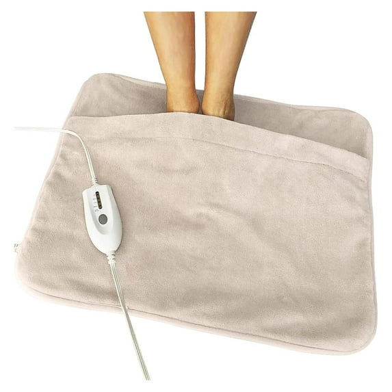 Luxurious Electric Foot Warmer, 35" x 20", 9 Foot Cord, 4 Heat Settings, Automatic shutoff