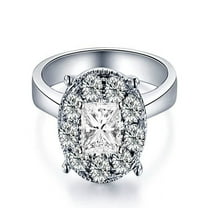 Luxurious Engagement ring 0.83 Carat Princess Cut Diamond on 10k White Gold