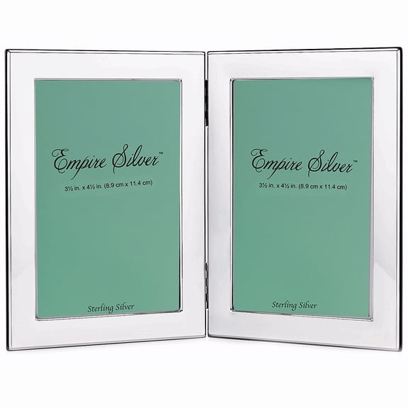 Luxurious Engraveable Solid .925 Sterling Silver Double by the Empire Silver Co. - 3.250x4.250