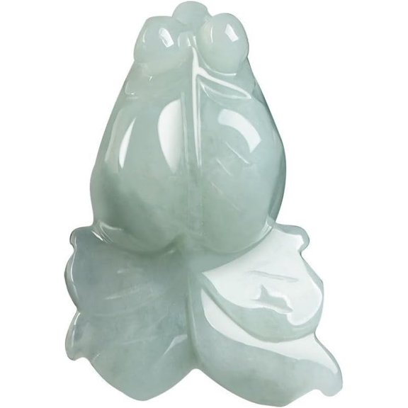 Luxurious and Exquisite Natural Jade Necklace - Detailed Fish & Lotus Pendant Design - Symbol of Good Luck and Prosperity - Ideal as a Beautiful Gift for Special Occasions