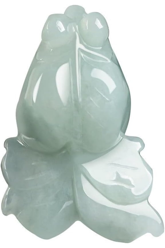 Luxurious and Exquisite Natural Jade Necklace - Detailed Fish & Lotus Pendant Design - Symbol of Good Luck and Prosperity - Ideal as a Beautiful Gift for Special Occasions