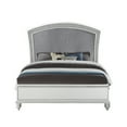 thumbnail image 1 of Luxurious Fabric And Platinum Queen Bed - Sparkling Rhinestone Decor On Headboard Structure Construction, 1 of 2