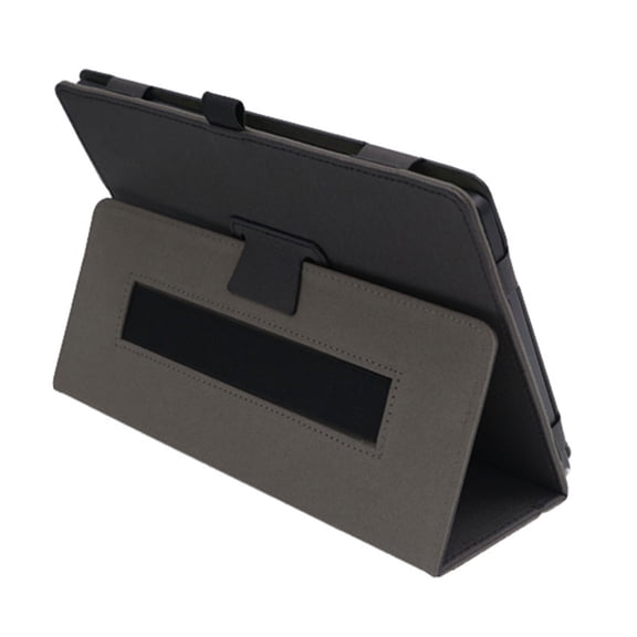 Luxurious Faux Leather Holder For 14Inch Tablet Featuring Handheld Strap And Two Position Stand