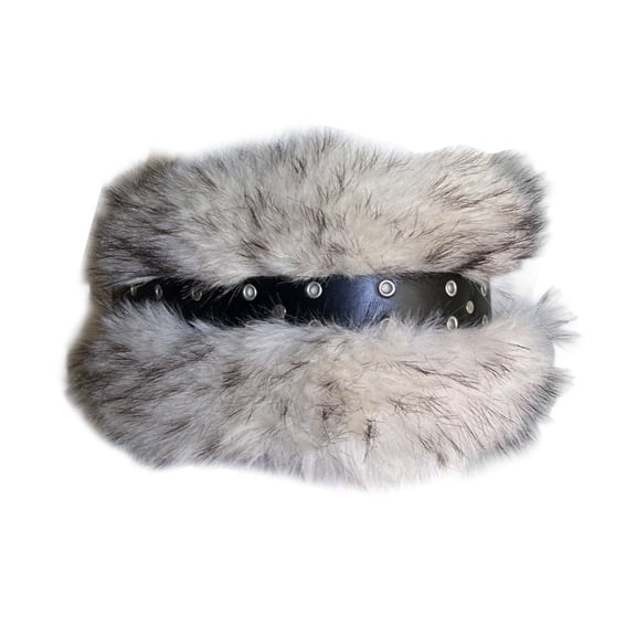 Luxurious Furred Waist Belt Aesthetic Charm Photo Props Belt for Jeans Dress Belt Body Jewelry Metallic Beaded Charm
