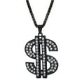 Luxurious Gold Color US Dollar Sign Necklace Hip Hop Men‘s 316L