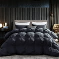 Luxurious Goose Down Comforter Duvet Insert, Baffle Box Construction