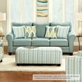 thumbnail image 1 of Luxurious Grotesque Love Seat Transitional Style, Soft Teal, 1 of 2