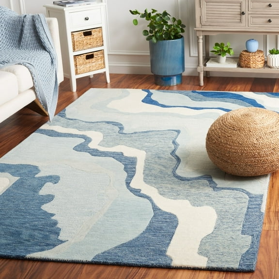 Luxurious Hand-Tufted Rug with Abstract Design made with 100% Wool, Best Suites in Livingroom