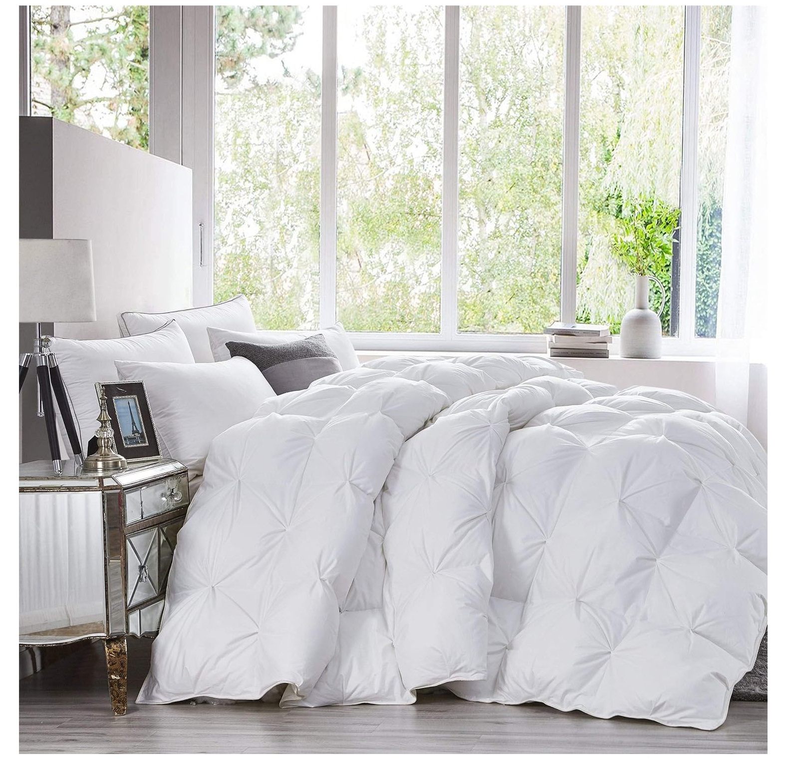 Luxurious Heavy Size Goose Down Fiber Comforter Duvet Insert, Classic