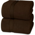 thumbnail image 1 of Luxurious Jumbo Bath Sheet 2 Piece - 600 GSM 100% Ring Spun Cotton Highly Absorbent and Quick Dry Extra Large Bath Towel - Soft Hotel Quality Towel (35 x 70 Inches, Dark Brown), 1 of 17