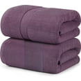 thumbnail image 1 of Luxurious Jumbo Bath Sheet 2 Piece, 600 GSM, 35 by 70 Inches, 100% Ring Spun Cotton, Highly Absorbent and Quick Dry Extra Large Bath Towel, Super Soft Towel, Plum, 1 of 5