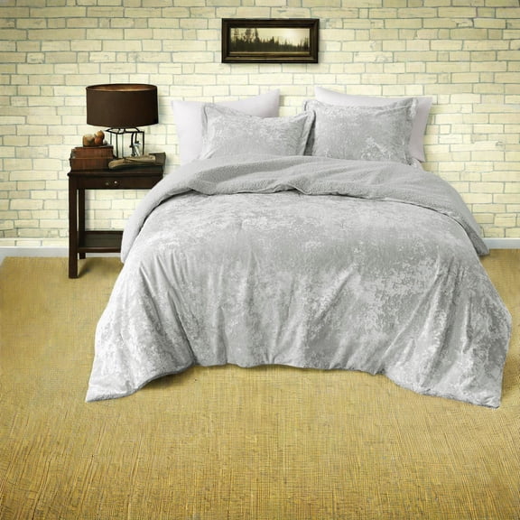 Luxurious King/Cal King Sherpa Reversible Bedding Set with Crushed Velvet Finish