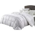 thumbnail image 1 of Luxurious King Size 1200 Thread Count Goose Down Alternative Comforter, 100 Percent Egyptian Cotton, 1200 TC, 750FP, 50Oz, Solid White Down Alt Comforter, 1 of 5