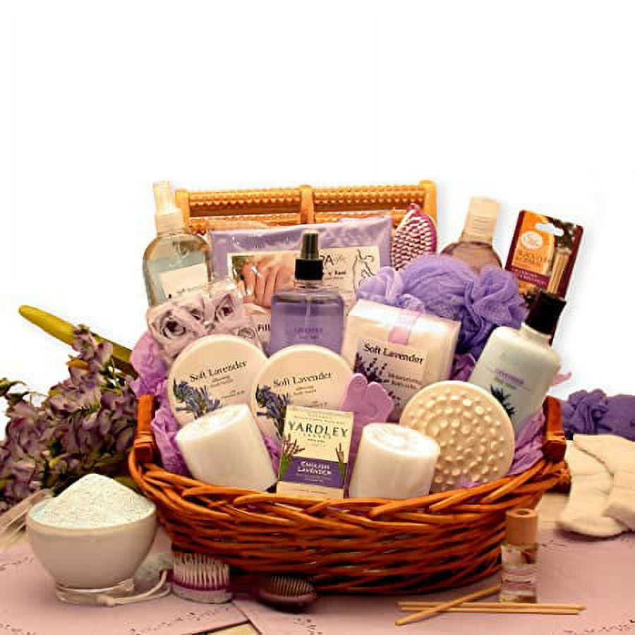 Luxurious Lady Lavender Spa Gift Basket Great Mothers Day Gift