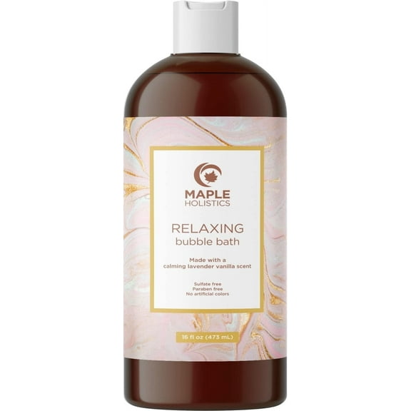 Luxurious Lavender Bubble Bath for Women - Sulfate Free Lavender Vanilla Bath Bubbles for Women Relaxing Bath Foam with Chamomile Calendula and Sage - Aromatherapy Bubble Bath Foaming Bath Oil for Tu