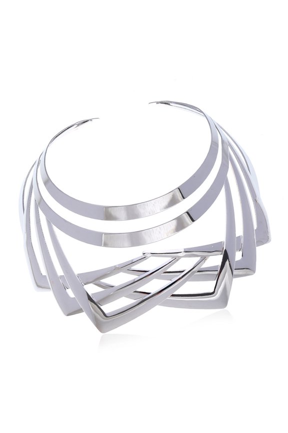 Luxurious Layered Neck Chain Distinguished Metallic Choker Necklace Artistic Photo Stylish Shoulder Necklace for Lady