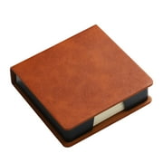 Luxurious Leather Memo Note Dispenser for Case Desktop Name Cards Sticky Note Holder for Student Journalist