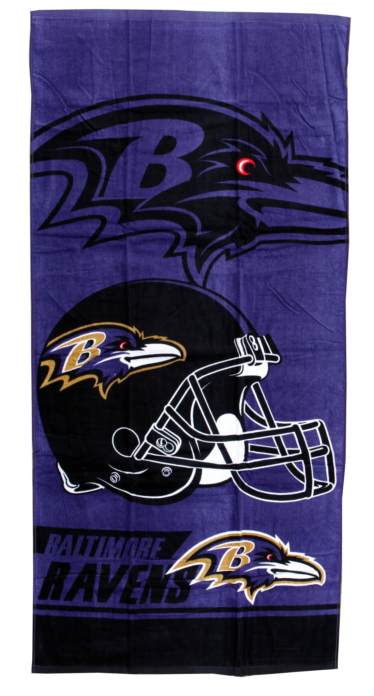 Luxurious - Licensed Football Team Blatimore Sports - 100% Cotton Velour Beach Towel – Soft, Absorbent, and Stylish!
