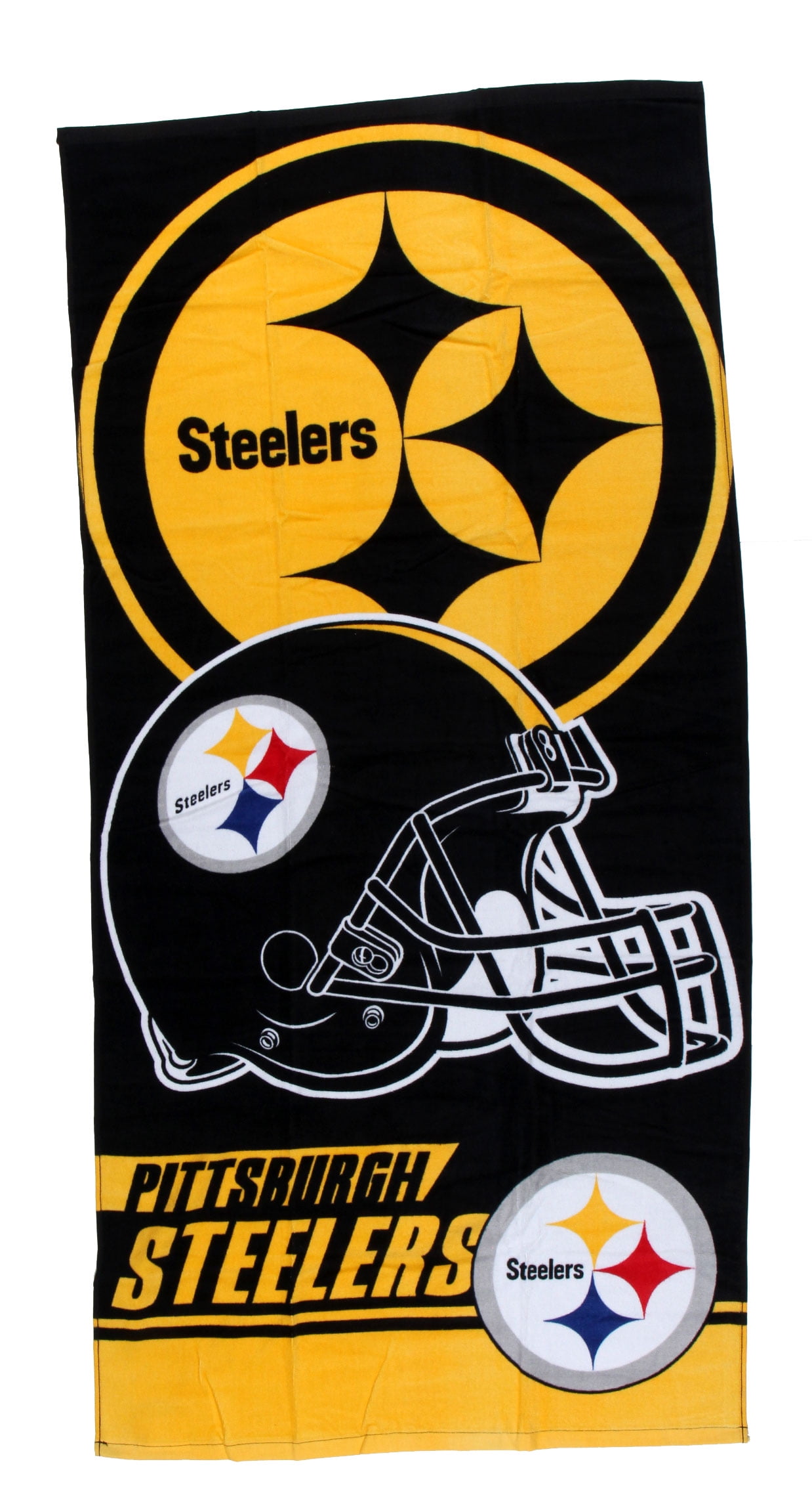Luxurious - Licensed Football Team Pittsburgh Sports - 100% Cotton Velour Beach Towel – Soft, Absorbent, and Stylish!