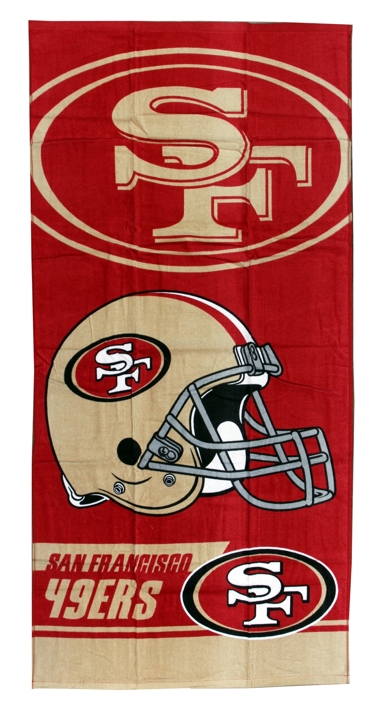 Luxurious - Licensed Football Team San Francisco Sports - 100% Cotton Velour Beach Towel – Soft, Absorbent, and Stylish!