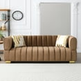 thumbnail image 1 of Luxurious Luna Velvet Sofa in Brown Color, 1 of 2