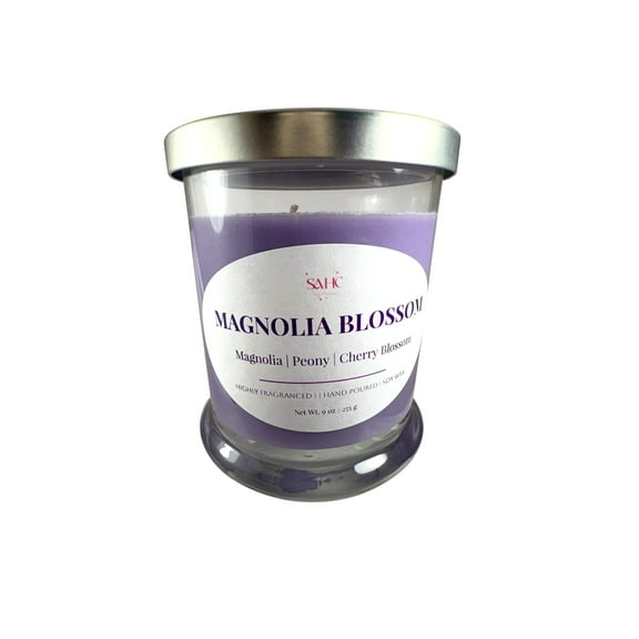 Luxurious Magnolia Peony & Freesia Scented Soy Candle | Spring Floral Candle | Sophisticated Home Fragrance Dcor | Gift for Her Birthday