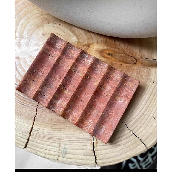 Luxurious Marble Soap Dish Jewelry Ring Tray - Stone Soap Tray & Saver for Shower Draining Soap Holder for Bathroom, Kitchen