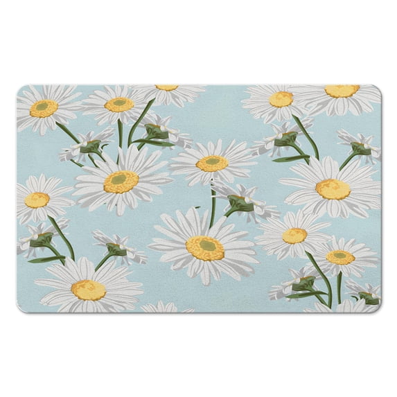 Luxurious Medallion Floral Pattern Bath Rug Absorbent, Quick Dry, 20x32 inch