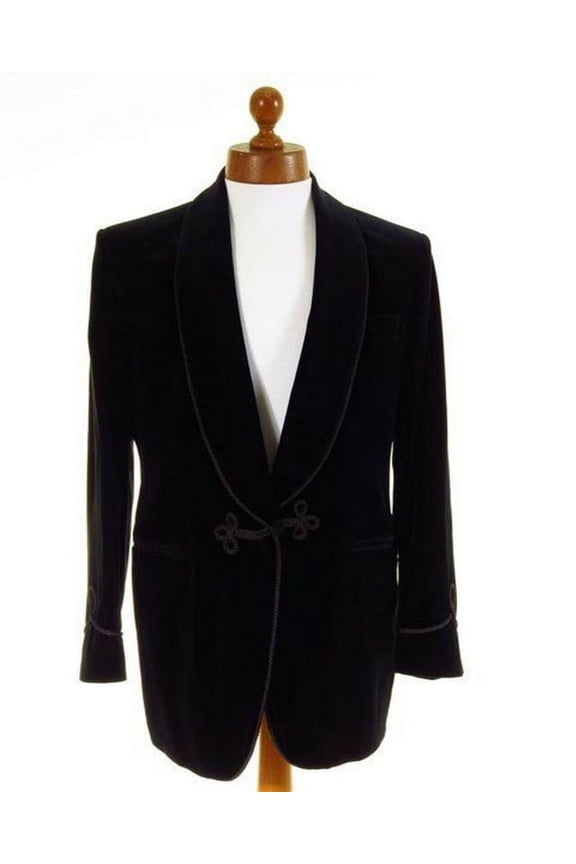 Luxurious Mens Classic Black Velvet Blazer – Elegance for the Big Day & Celebrations