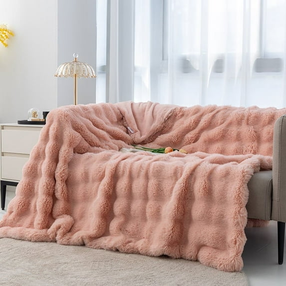 Luxurious Minky Blankets | Super Soft, Fuzzy, and Fluffy Faux Fur | Preppy Couch Covers & Throw Blankets | Ideal for Adults, Kids, Teens