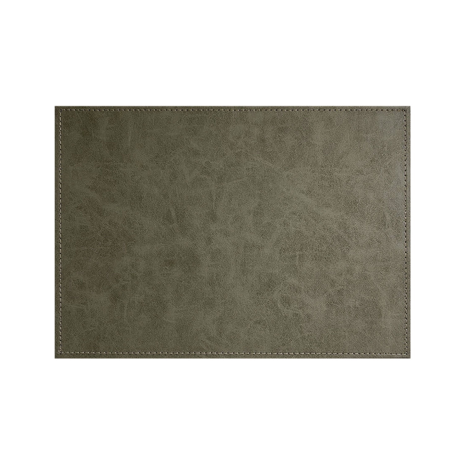 Luxurious Olive  Vegan Leather Placemats 4 Pack Look and Feel of Genuine Leather Infused with Copper