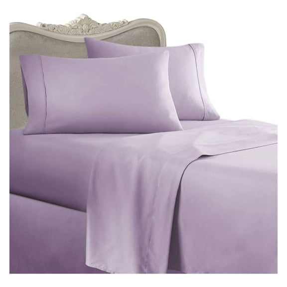 Luxurious Percale Sheet Set - 300 Thread Count Egyptian Cotton Sheet Set, 300TC, Queen, Lavender