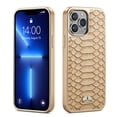 thumbnail image 1 of Luxurious Plating Case for iPhone 16 Plus, Snake Crocodile Texture Pattern Premium PU Leather Full Coverage Protective Basic Bumper Phone Case Cover for iPhone 16 Plus - White, 1 of 6