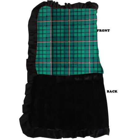 Luxurious Plush Pet Blanket Green Plaid - Jumbo Size