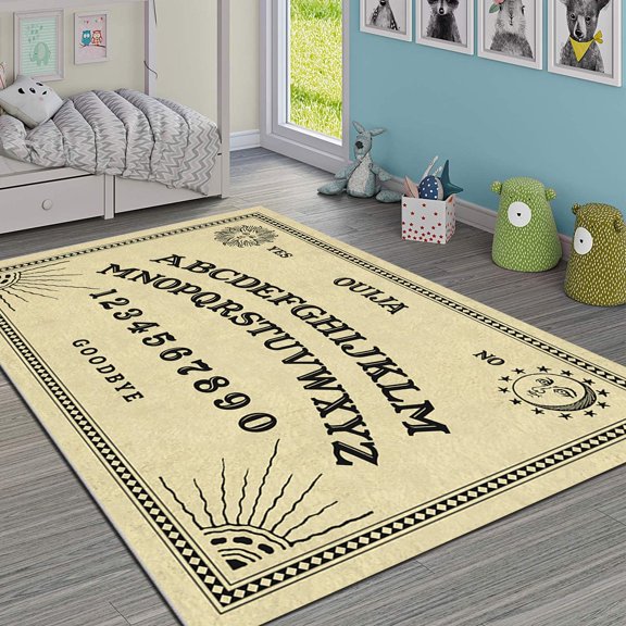 Luxurious Polyester Area Rug, 5.2 x 7.5 ft, 740 g/m, Non-Slip Felt Dot Underside, Laminated Sponge for Durability, Antibacterial, Easy Clean, Machine Washable at 86F