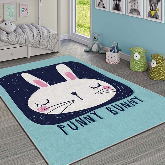 Luxurious Polyester Area Rug, 5.2 x 7.5 ft | 740 g/m, Non-Slip Felt Dot Underside, Laminated Sponge for Durability | Antibacterial, Machine Washable, Stunning Digital Print on Velvet Fabric
