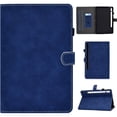 thumbnail image 1 of Luxurious Premium PU Leather for Samsung Galaxy Tab S8 2022/Tab S7 2020 11 inch Case with Pencil Holder [PU Leather Durable] Auto Sleep & Wake Flip Magnetic Kickstand Drop Shockproof Cover - Blue, 1 of 6