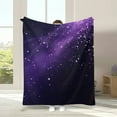 thumbnail image 1 of Luxurious Purple Starry Sky Flannel Throw Blanket - Soft, Warm, and Cozy for Couch, Bed, Office, and Travel - Versatile All Season Gift, 1 of 8