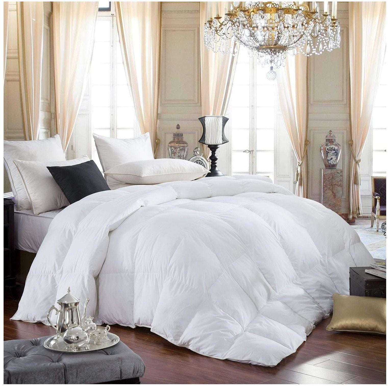 Luxurious Queen Size Siberian Goose Down Comforter, 600 Thread Count