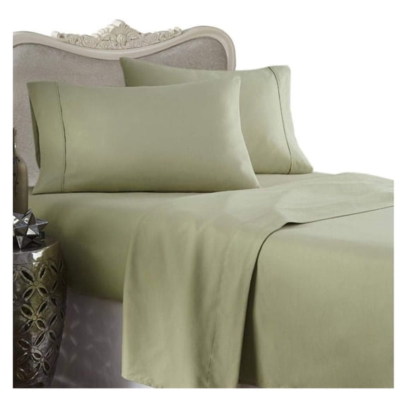 Luxurious Rayon from Bamboo Sheet Set - King Size Sage 300 Thread Count Rayon Sheet Set (Deep Pocket)