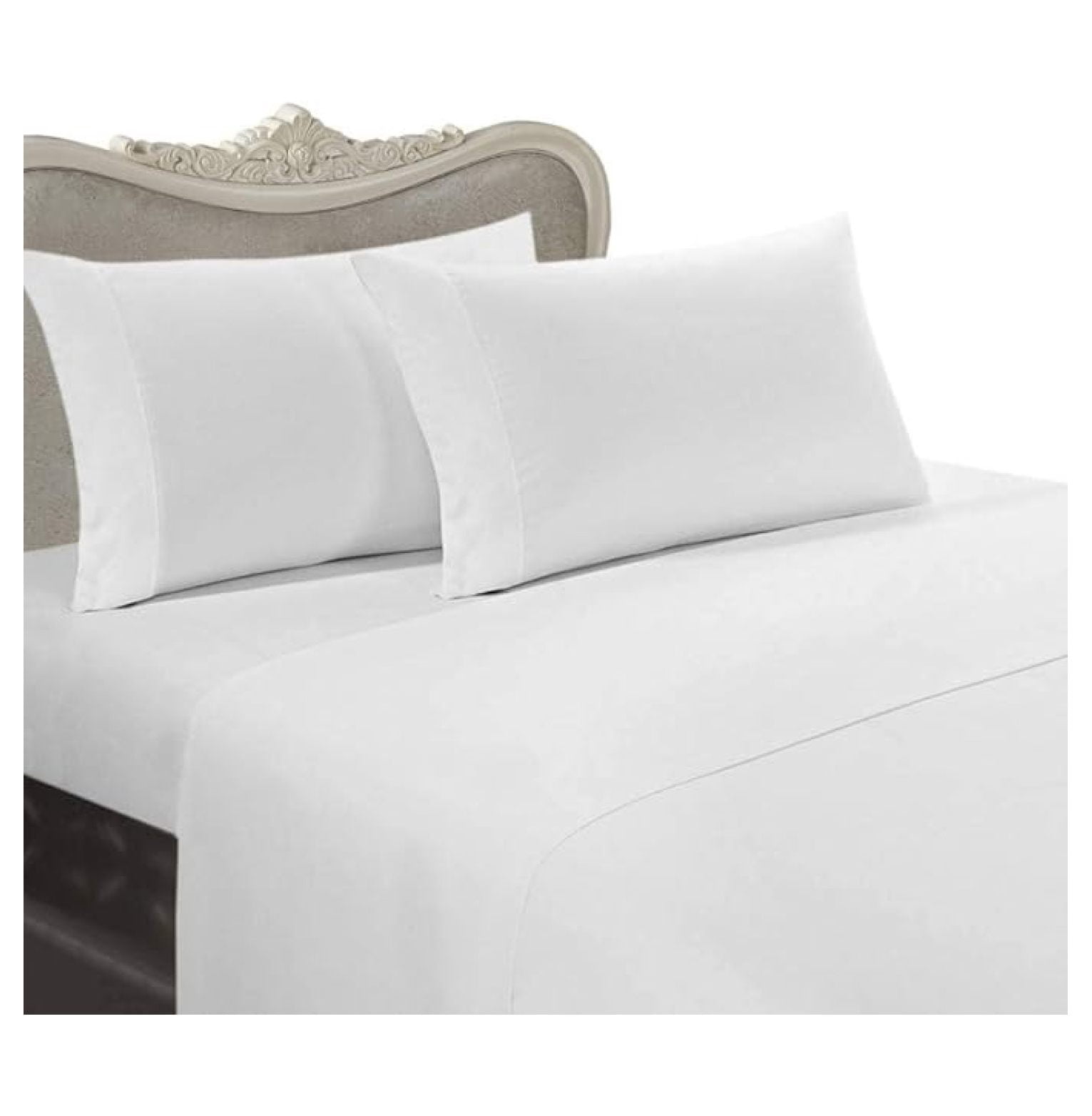 Luxurious Rayon from Bamboo Sheet Set - Queen Size White 300 Thread Count Rayon Sheet Set (Deep Pocket)