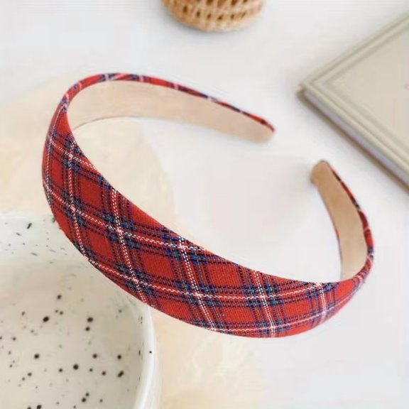 Luxurious Red Velvet Headband for Christmas & New Year | Stylish Knitted Hair Accessory for Women