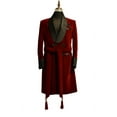 thumbnail image 1 of Luxurious Red Velvet Smoking Jacket - Below Knee Dressing Gown & Velvet Dinner Robe, 1 of 5