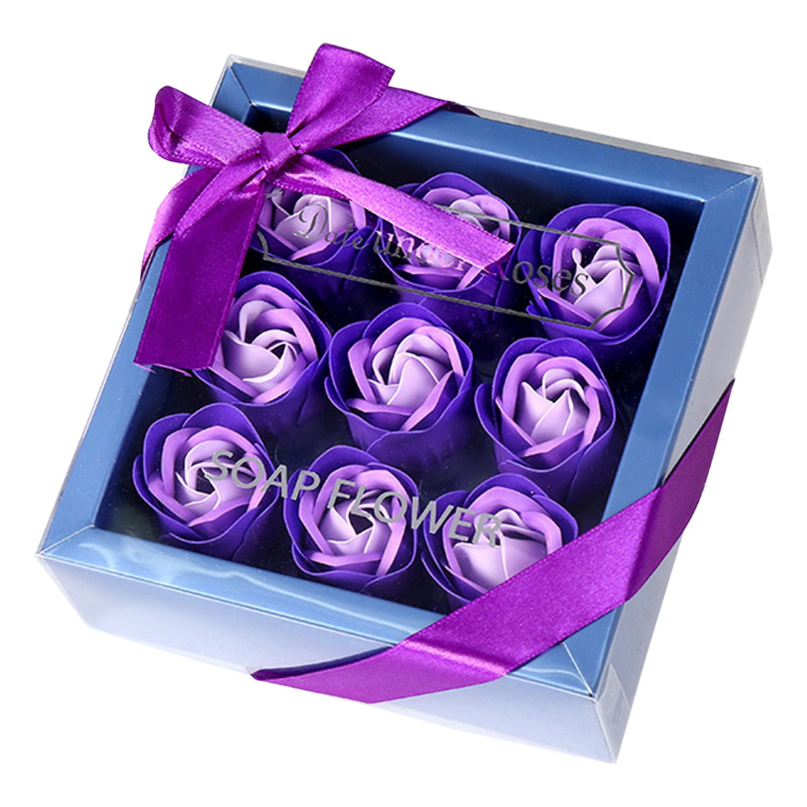 Luxurious Rose Soap Gift Set: Floral Scented Bath Petals - 9 Pieces for ...