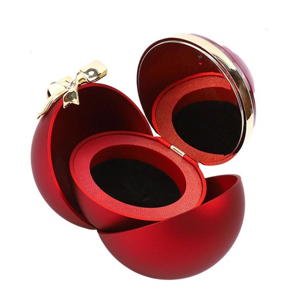 Luxurious Rose Sphere Shape Rings Box Jewelry Container For Special Moment