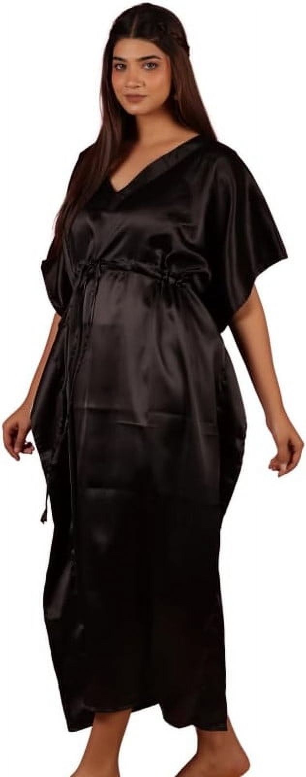 Luxurious Satin Long Robe for Women – Elegant and Comfortable Dressing ...