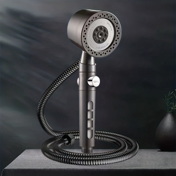 [Luxurious Shower Head] 1 Set High-Pressure Handheld Shower Head | 5 Adjustable Water Flow Modes, Filtration, Wall-Mounted, Plastic Finish, Luxurious Bathing Experience